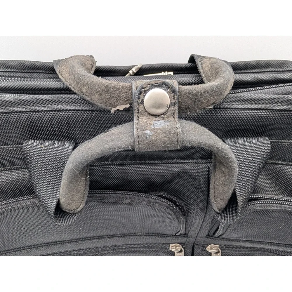 Tumi Black Ballistic Nylon Expandable Laptop Briefcase Messenger Bag 26141D4